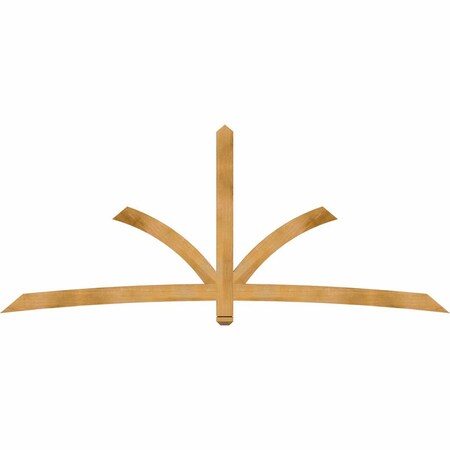 Ekena Millwork Davenport Rough Sawn Timber Gable Bracket, Western Red Cedar, 108"W x 45"H x 2"D x 4"F, 10/12 Pitch GBW108X45X0204DAV00RWR